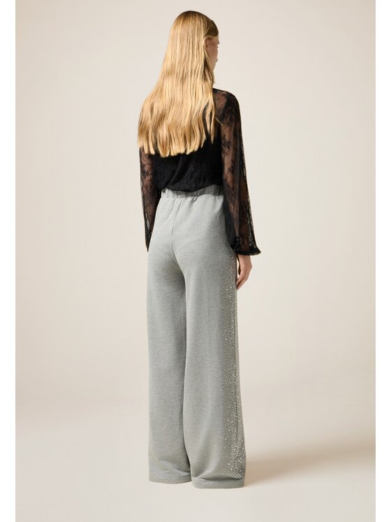 Oltre Oltre Pantaloni di tessuto P813J002531N013 Grigio Baggy Fit