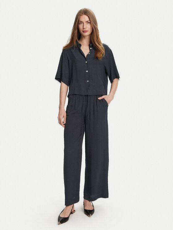 Marella Marella Pantaloni palazzo Vivaio 2513131054 Blu scuro Wide Leg