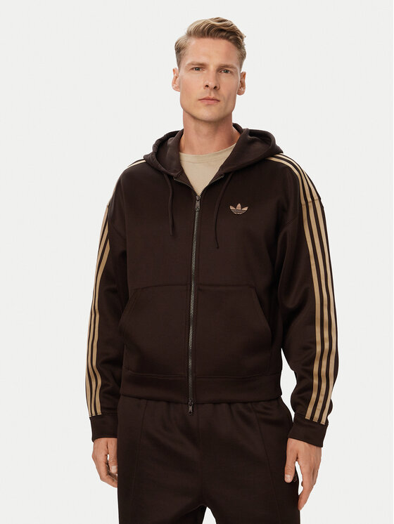 adidas adidas Džemperis adicolor Spacer KS7426 Tamsiai ruda Oversize