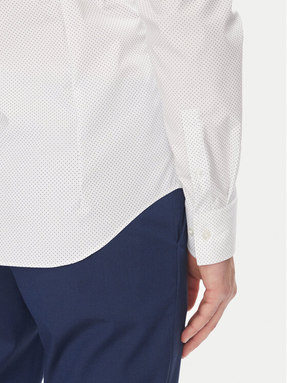 Calvin Klein Calvin Klein Košeľa LV019EU029 Biela Slim Fit
