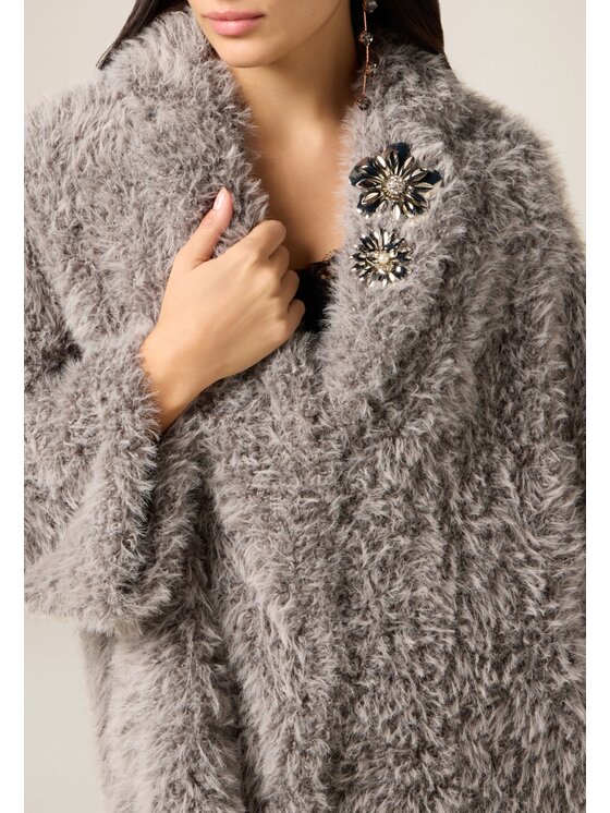 Oltre Oltre Cappotto invernale 8091E000174N013 Grigio Regular Fit