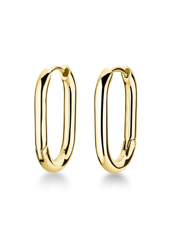 Rosefield Rosefield Kolczyki Oval Hoops Gold Złoty