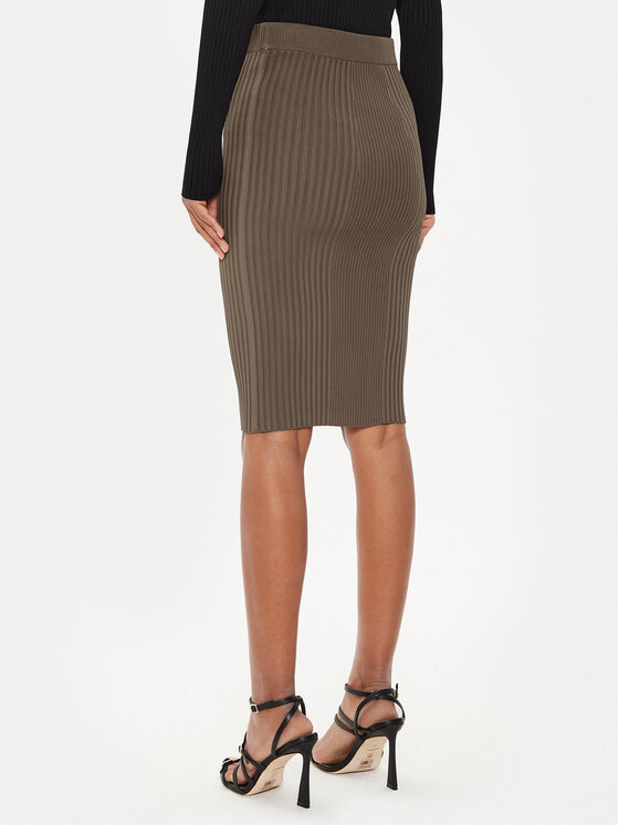 Guess Guess Ravno krilo Lucille W4YD38 Z2U00 Rjava Slim Fit
