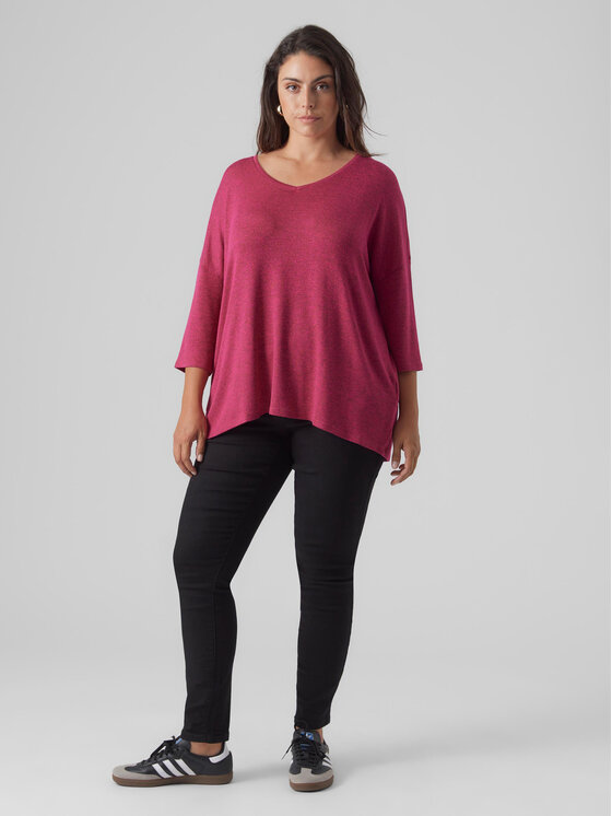 Vero Moda Curve Vero Moda Curve Majica Brianna 10297287 Crvena Regular Fit