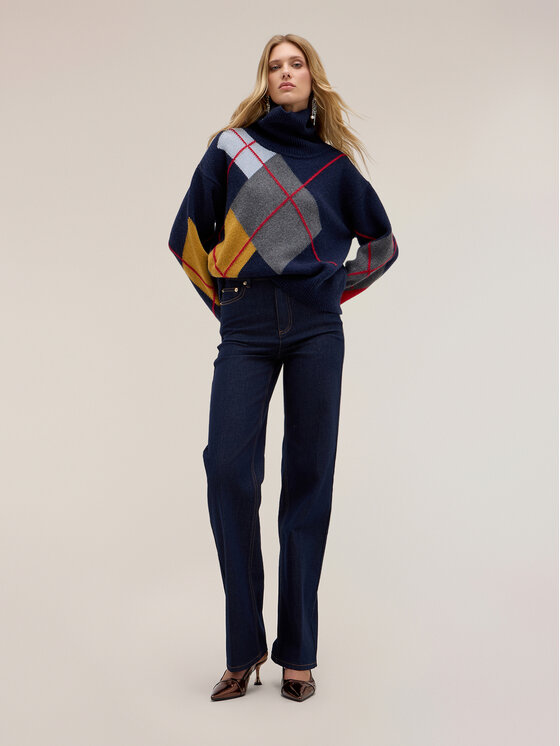 Motivi Motivi Maglione M805W004552N034 Blu Over Fit
