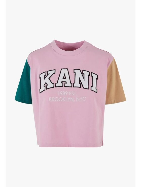 Karl Kani Karl Kani T-Shirt SERIF CROP BLOCK TEE Kolorowy Regular Fit