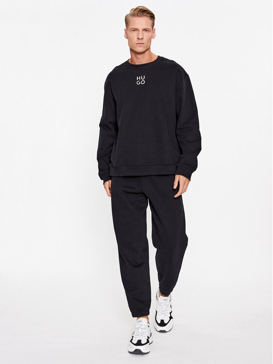 HUGO Hugo Pulóver Classic 50500459 Fekete Relaxed Fit