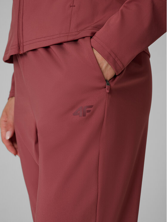 4F 4F Spodnie dresowe BASIC+ Brązowy jasny Regular Fit