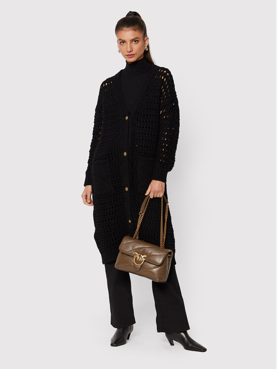 PINKO Pinko Strickjacke Mimosa 1G18C6 A0AD Schwarz Relaxed Fit