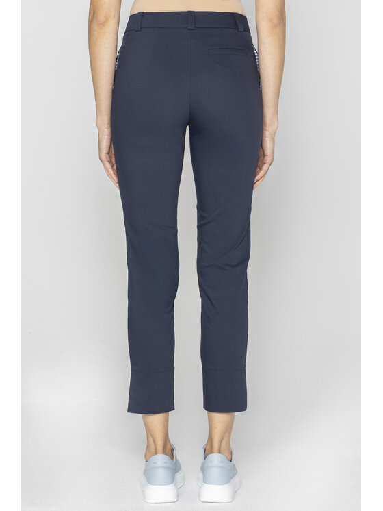 Deni Cler Milano Deni Cler Milano Spodnie materiałowe W-DC-5220-E2-E7-58-1 Granatowy
