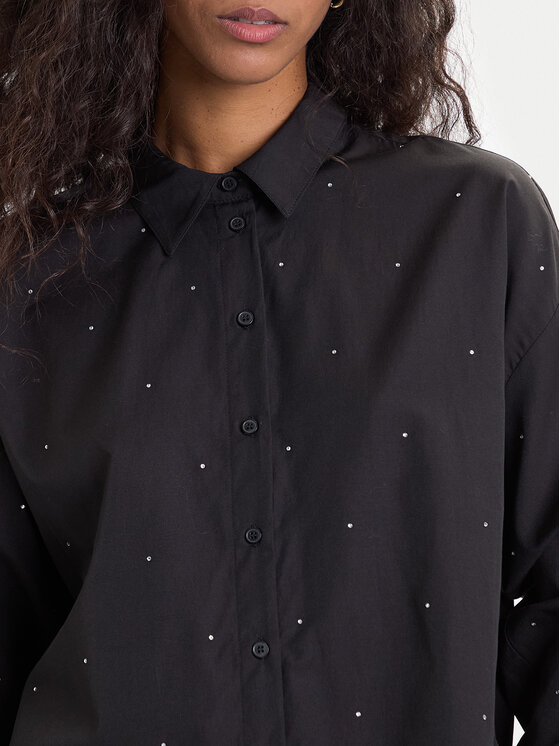 Vero Moda Vero Moda Риза Fanni 10337791 Черен Oversize