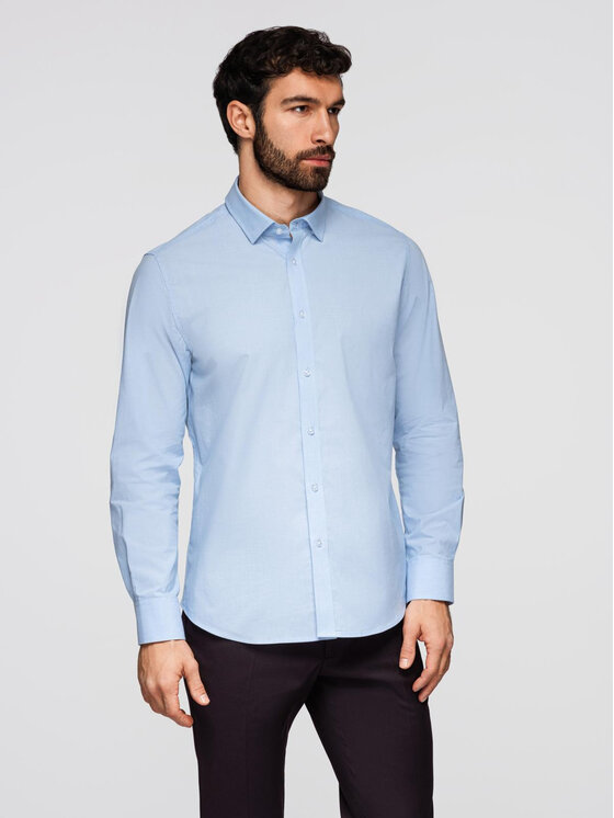 Ombre Ombre Koszula K699 Niebieski Regular Fit