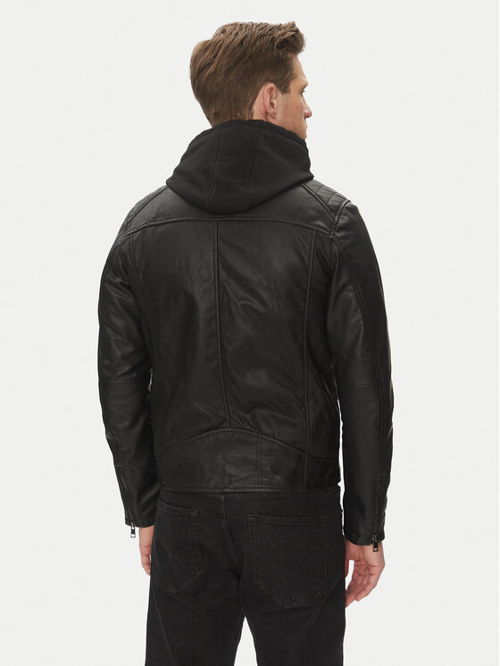 Serge Pariente Serge Pariente Giacca di pelle Sean Nero Regular Fit