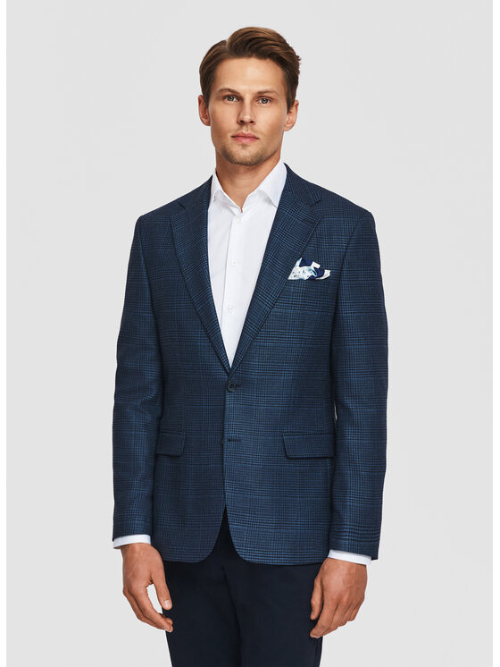 Pako Lorente Pako Lorente Marynarka P26SF-3X-028 Granatowy Slim Fit