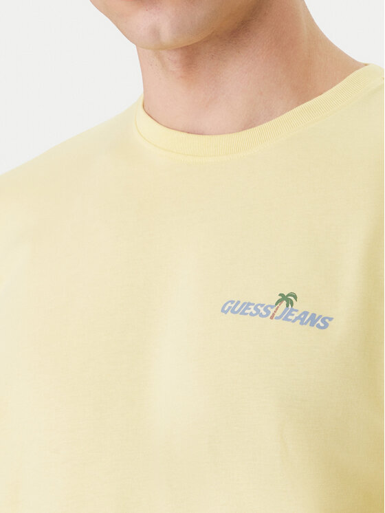 Guess Jeans Guess Jeans T-Shirt M6GIC0 K8HM0 Żółty Regular Fit