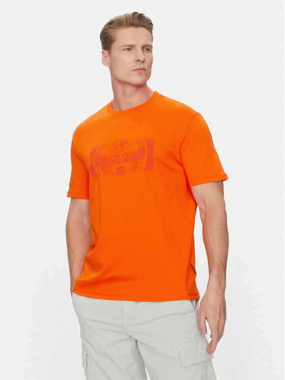 Napapijri Napapijri T-Shirt S-Vanni NP0A4IEA Oranžová Regular Fit