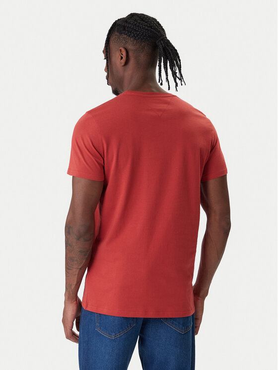 Tommy Jeans Tommy Jeans Tricou DM0DM04411 Roșu Slim Fit