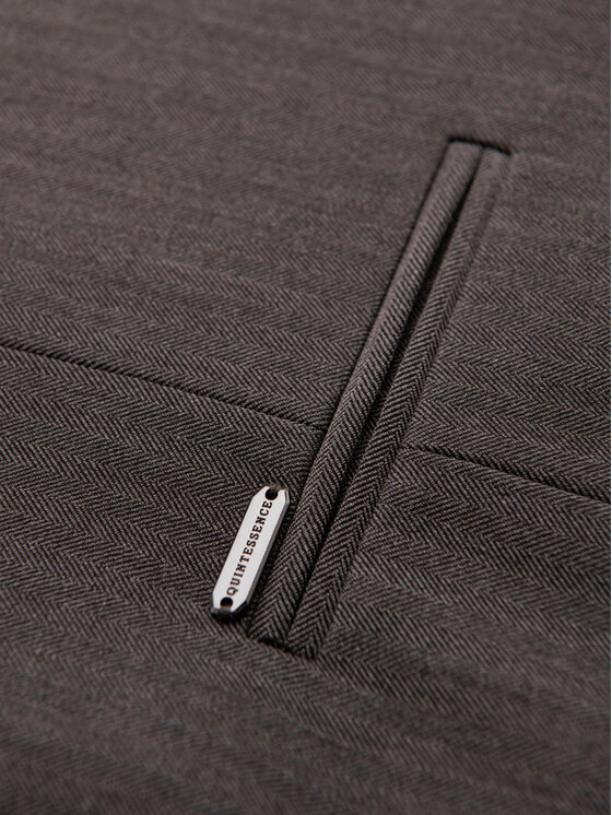 Ombre Ombre Kamizelka V65 Szary ciemny Slim Fit