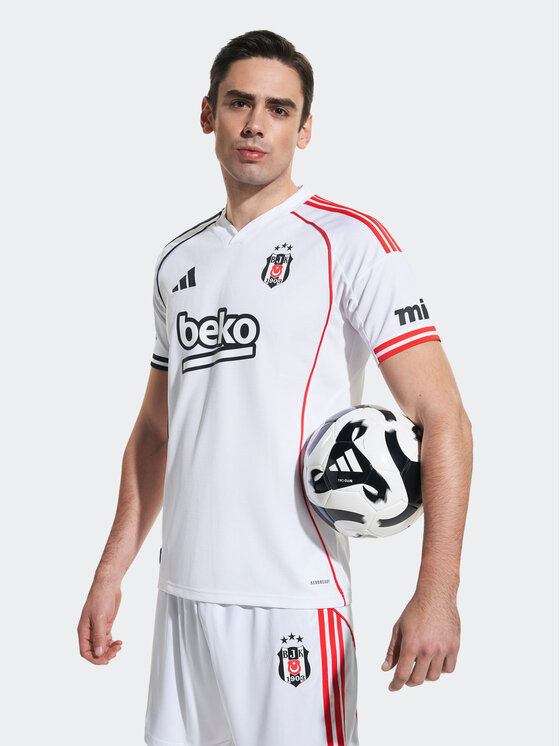 adidas adidas Koszulka techniczna Beşiktaş JK 25/26 Home Jersey Biały Slim Fit