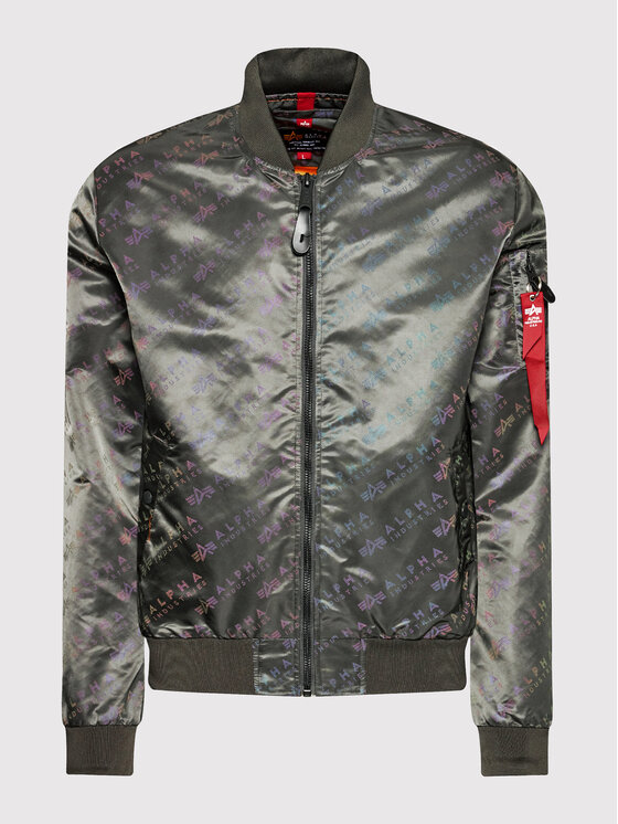 Alpha Industries Alpha Industries Bunda bomber Ma-1 Lw Aop Rainbow Ref. 106109 Šedá Regular Fit