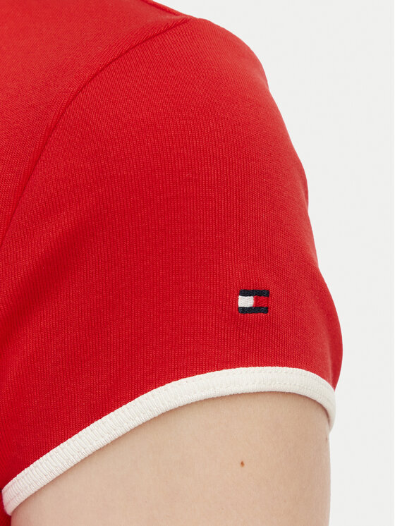 Tommy Hilfiger Tommy Hilfiger Marškinėliai WW0WW49245 Raudona Slim Fit