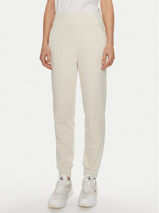 Calvin Klein Calvin Klein Teplákové kalhoty Micro Logo K20K206632 Écru Regular Fit