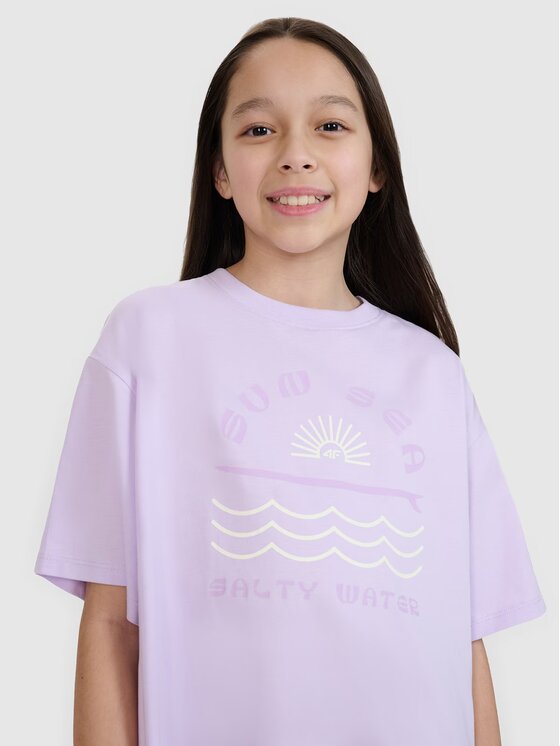 4F 4F T-shirt 4FJWSS25TTSHF1870-52S Rosa Oversize