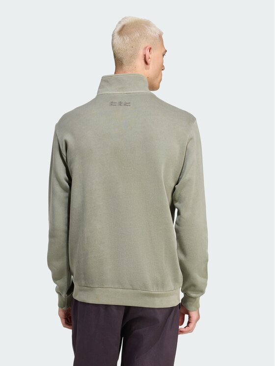 adidas adidas Bluza FC Bayern Terrace Icons Half-Zip Zielony Regular Fit