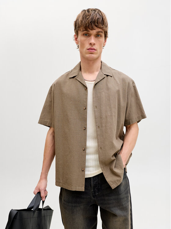 Jack & Jones Jack & Jones Krekls Summer 12289191 Brūns Relaxed Fit