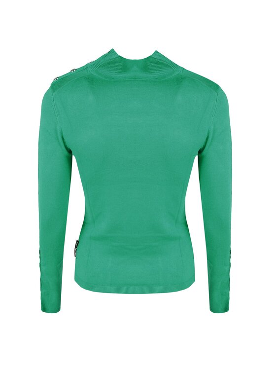 Silvian Heach Silvian Heach Πουλόβερ PGA22056LU Πράσινο Slim Fit