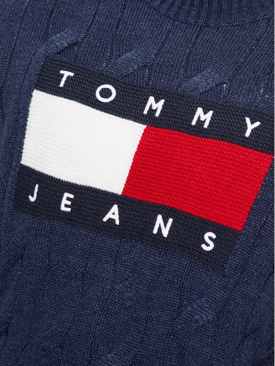 Tommy Jeans Tommy Jeans Sweter Flag DM0DM17762 Granatowy Relaxed Fit