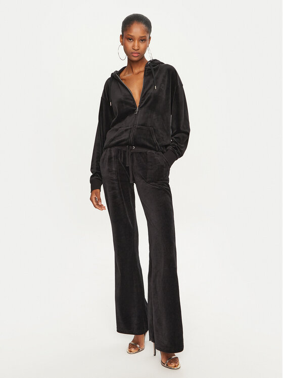 Juicy Couture Juicy Couture Donji dio trenerke Caisa JCSEBJ008 Crna Slim Fit