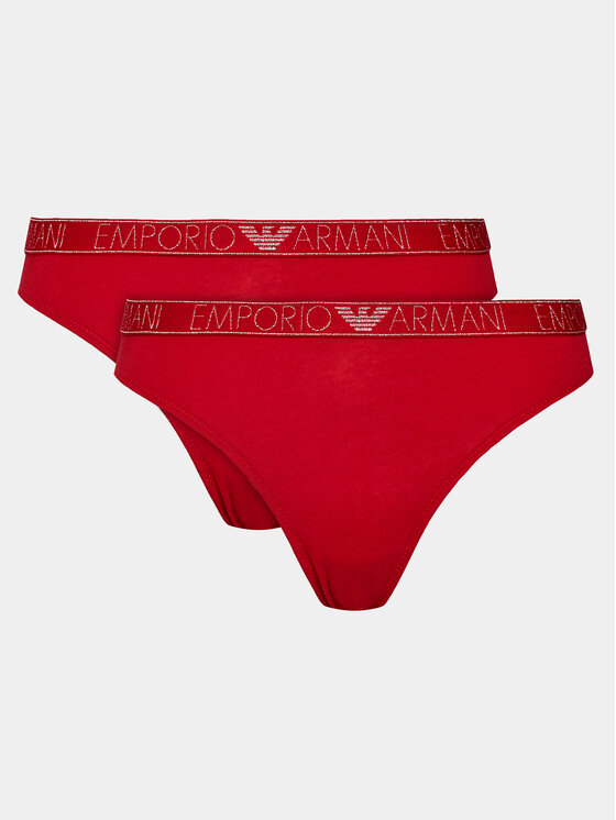 Emporio Armani Underwear Set 2 perechi de chiloți de damă 163334 3F223 00173 Roșu