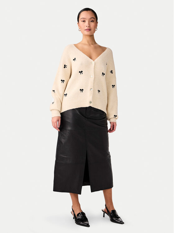 YAS YAS Кардиган Bow 26034899 Бежевий Regular Fit