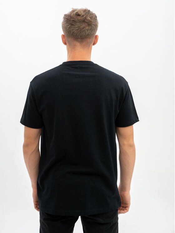 Smerfy Smerfy T-Shirt Koszulka Z Krótkim Rękawem Męska Czarna Smerfy Square XL Czarny Regular Fit