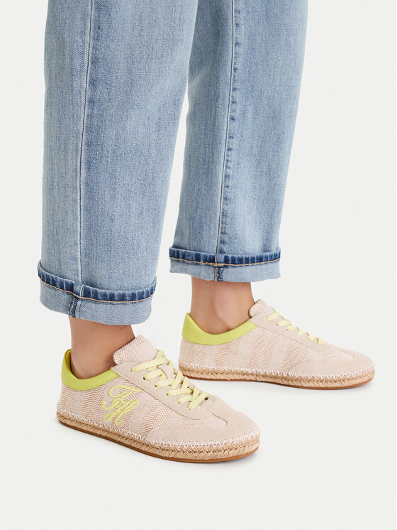 Tommy Hilfiger Tommy Hilfiger Espadryle Woven Logo Embroidery FW0FW09108 Beżowy