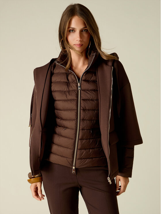 Oltre Oltre Płaszcz zimowy 8041R001343N032 Brązowy Over Fit