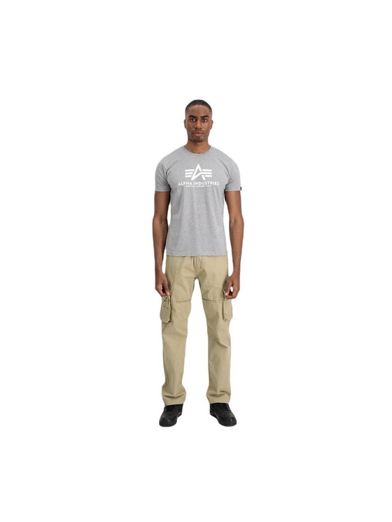 Alpha Industries Alpha Industries Tričko AI.100501-230 Sivá Basic Fit