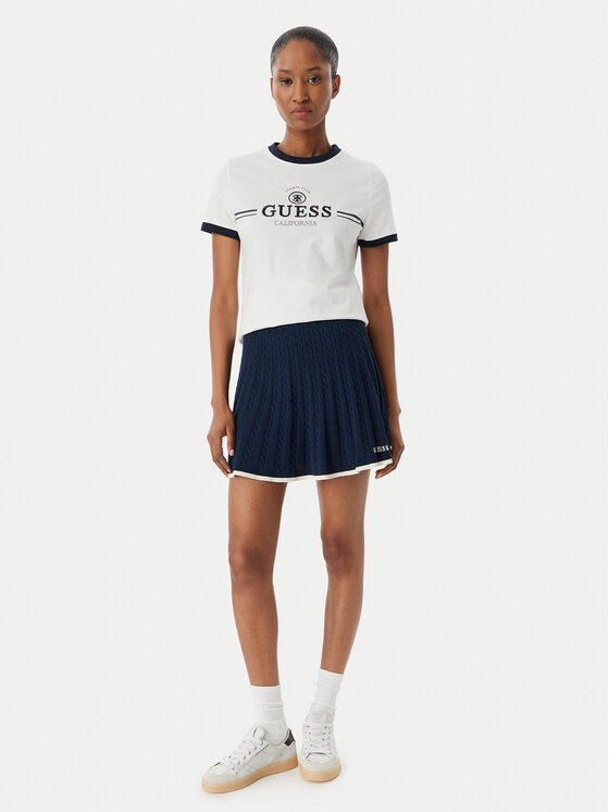 Guess Guess Marškinėliai V6GI08 K2975 Balta Regular Fit