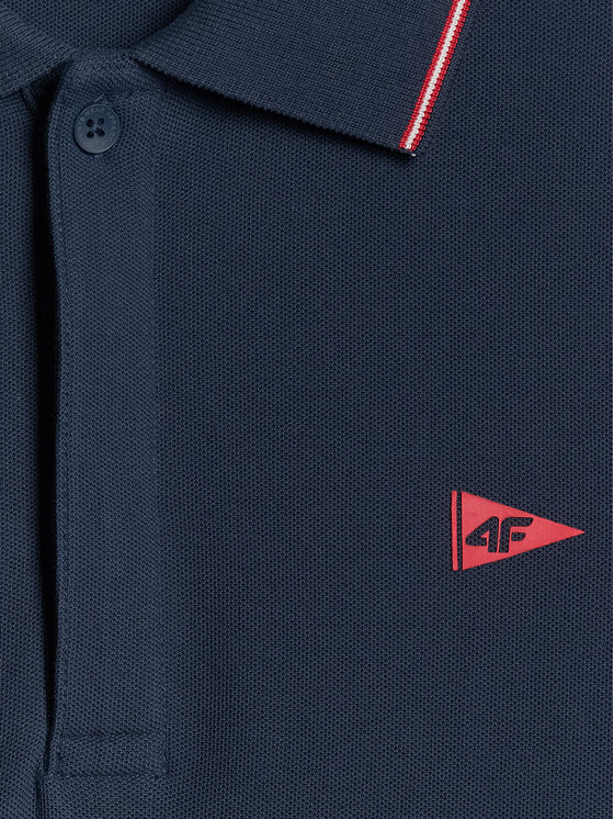 4F 4F Polo LAKESIDE ESCAPE Granatowy Regular Fit