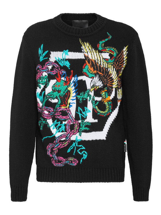 PHILIPP PLEIN PHILIPP PLEIN S dlouhým rukávem 3687 Černá Regular Fit