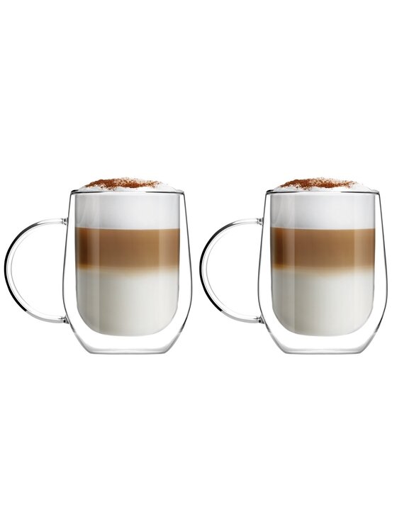 Vialli Design Vialli Design Komplet szklanek KOMPLET 2-SZKLANEK Z PODW.ŚC.300ML AMO 8616 Przezroczysty
