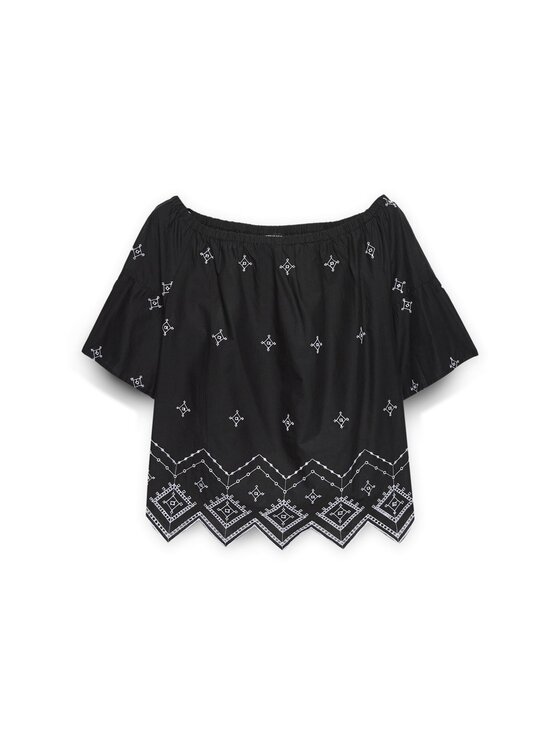 Fiorella Rubino Fiorella Rubino Bluzka 2516L000643N0Z3 Czarny A-Line Fit