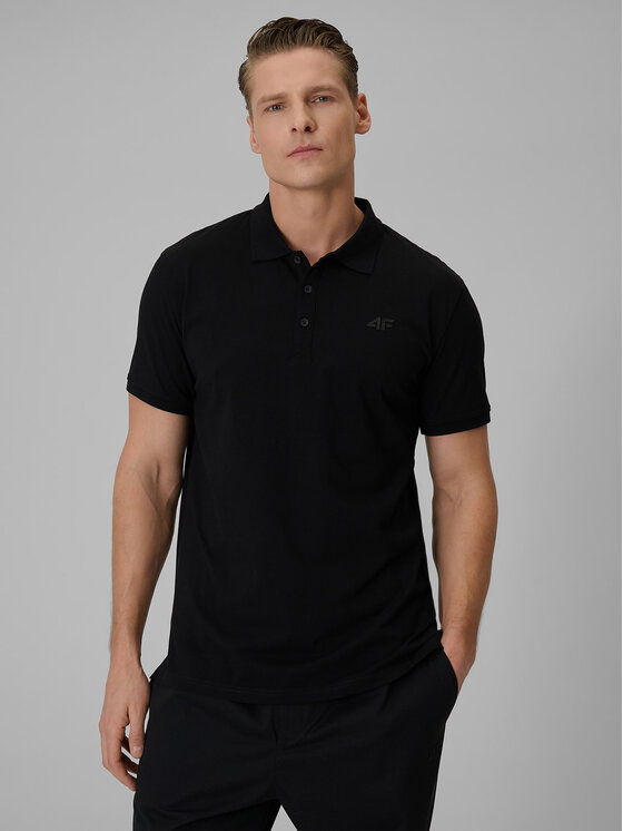 4F 4F Polo NOS Czarny Regular Fit