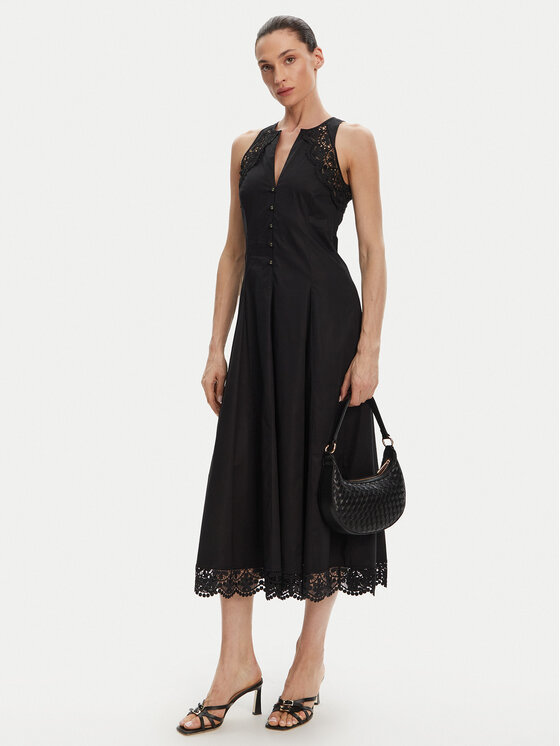 TWINSET TWINSET Kokteiļkleita 251TT2090 Melns Regular Fit