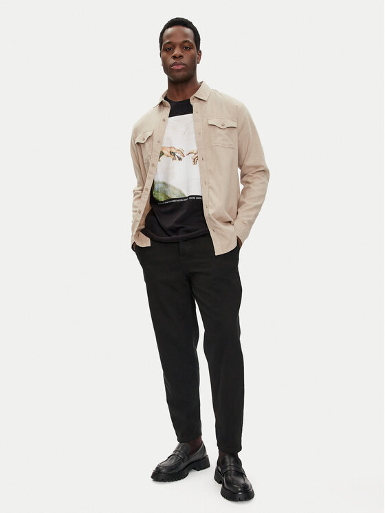 Brave Soul Brave Soul Hemd MSH-230CONANB Beige Regular Fit