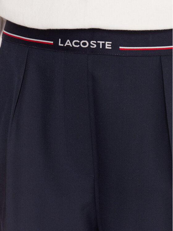 Lacoste Lacoste Hlače iz tkanine HF5307 Mornarsko modra Relaxed Fit
