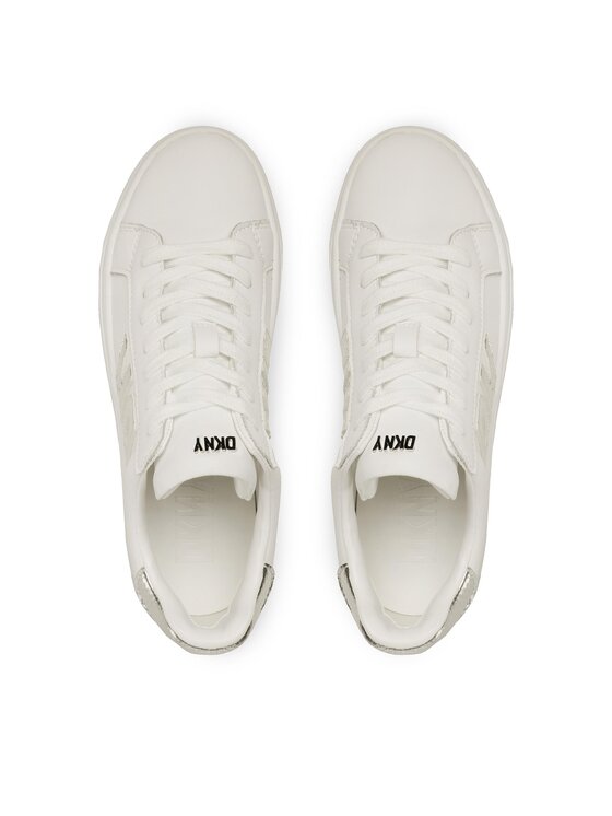 DKNY DKNY Sneakersy Abeni Lace Up Sneaker K1300916 Biały