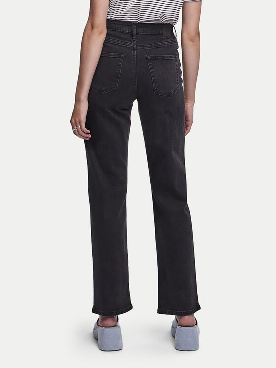 Pieces Pieces Jeansy Kelly 17147294 Czarny Straight Fit