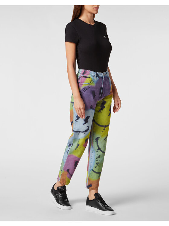 PHILIPP PLEIN PHILIPP PLEIN Jeansy 15625 Kolorowy Mom Fit